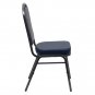 Navy Vinyl HERCULES Crown Back Stacking Banquet Chair Silver Frame