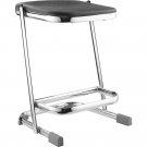 22 Inch Chrome Frame Elephant Z-Stool with Ergonomic Black Seat