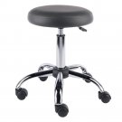Clyde Adjustable Cushion Seat Swivel Stool, Charcoal and Chrome
