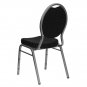 Elegant HERCULES Teardrop Back Stacking Banquet Chair with Fabric