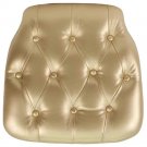 Elegant Gold Tufted Vinyl Chiavari Chair Cushion for Comfort and Style