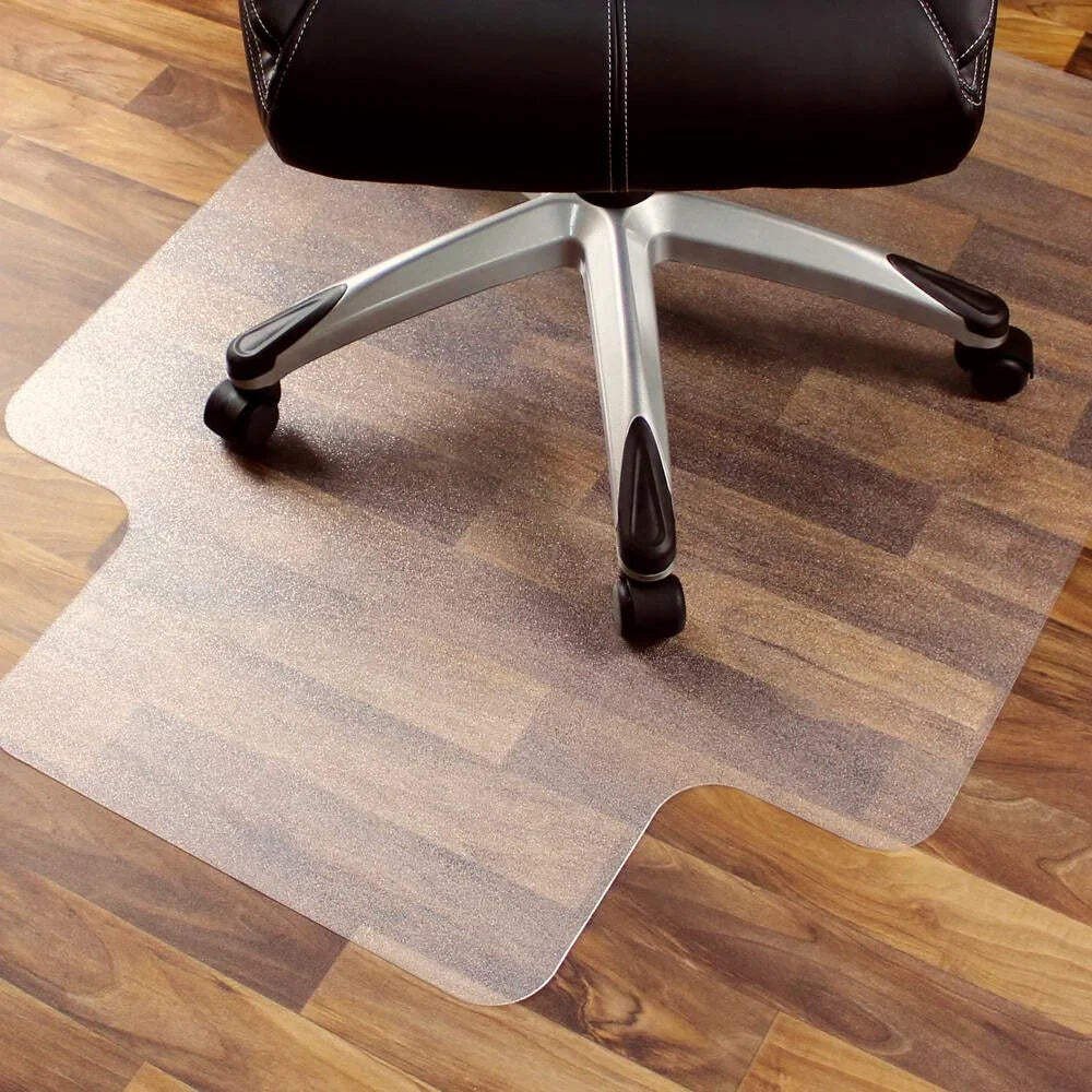 Cleartex Ultimat Rectangular Polycarbonate Chair Mat with Lip for Hard Floors