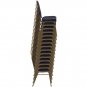 Elegant Navy Upholstered Stacking Banquet Chair with Gold Frame
