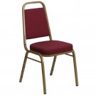 HERCULES Series Trapezoidal Back Stacking Banquet Chair in Burgundy Patterned Fa