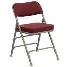 HERCULES Series Premium Curved Triple Braced & Double Hinged Burgundy