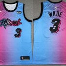 &  Miami Heat 3 Dwyane Wade  2020-21 Pink Blue City Edition Swingman Baske