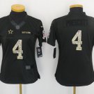 Wo Dallas Cowboys #4 Dak Prescott  Anthracite Salute To Service Limited Football