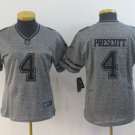 Wo Dallas Cowboys #4 Dak Prescott  Gray Gridiron Gray Limited Football