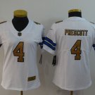 Wo Dallas Cowboys #4 Dak Prescott  White Gold Limited Football
