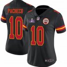 wo Football KC Chiefs Uniform #10 Isiah Pacheco s Black 2024 Super Bowl LVIII la
