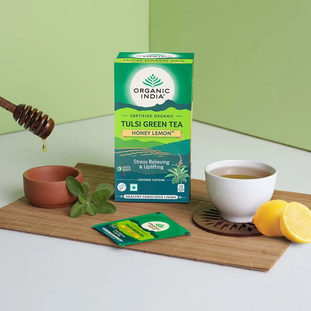 Organic India Tulsi Green Tea Honey Lemon 25 IB