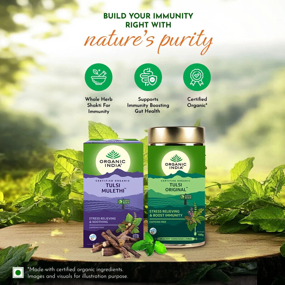 Organic India Combo Original Tulsi & Tulsi Mulethi