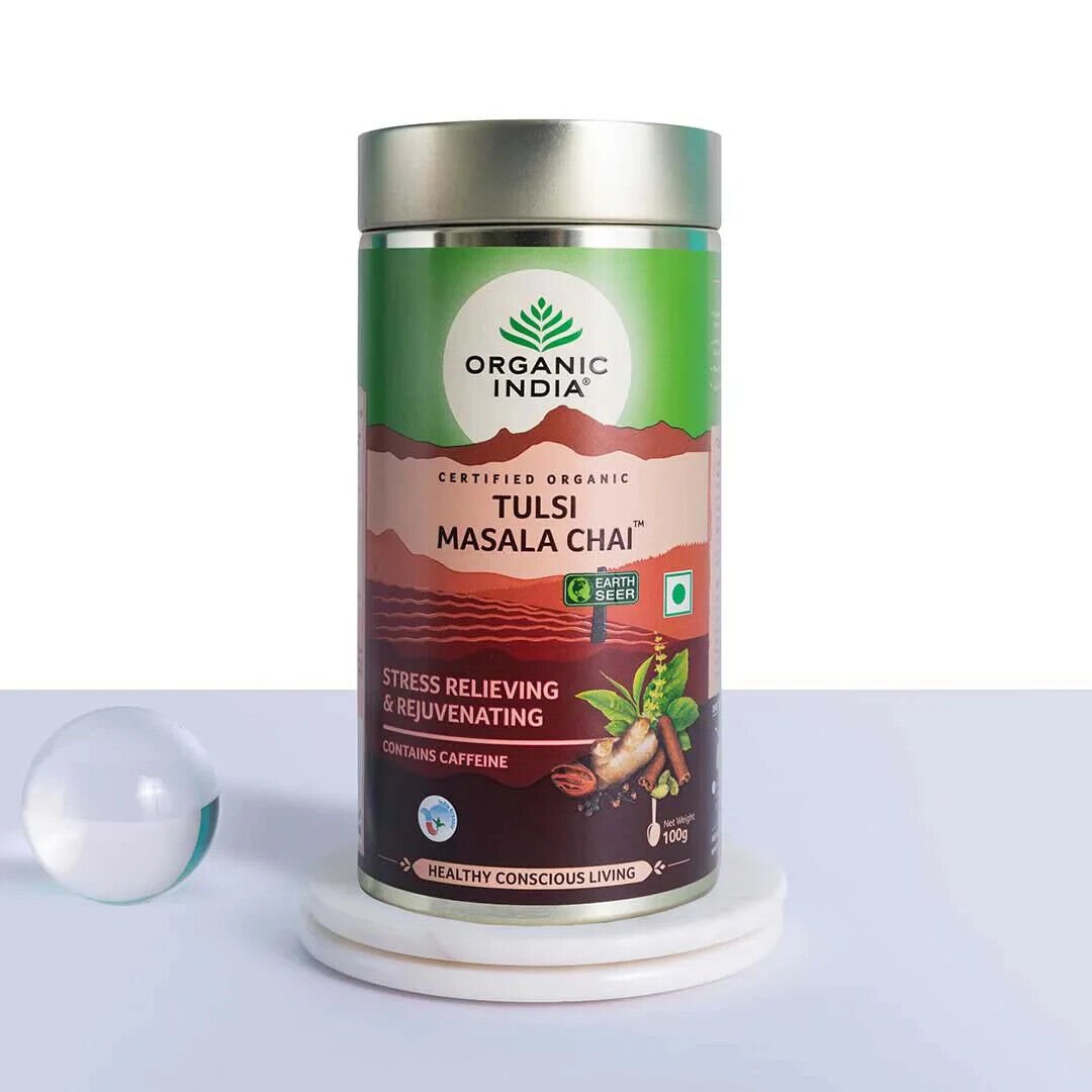 Organic India Tulsi Masala Chai 100g Tin