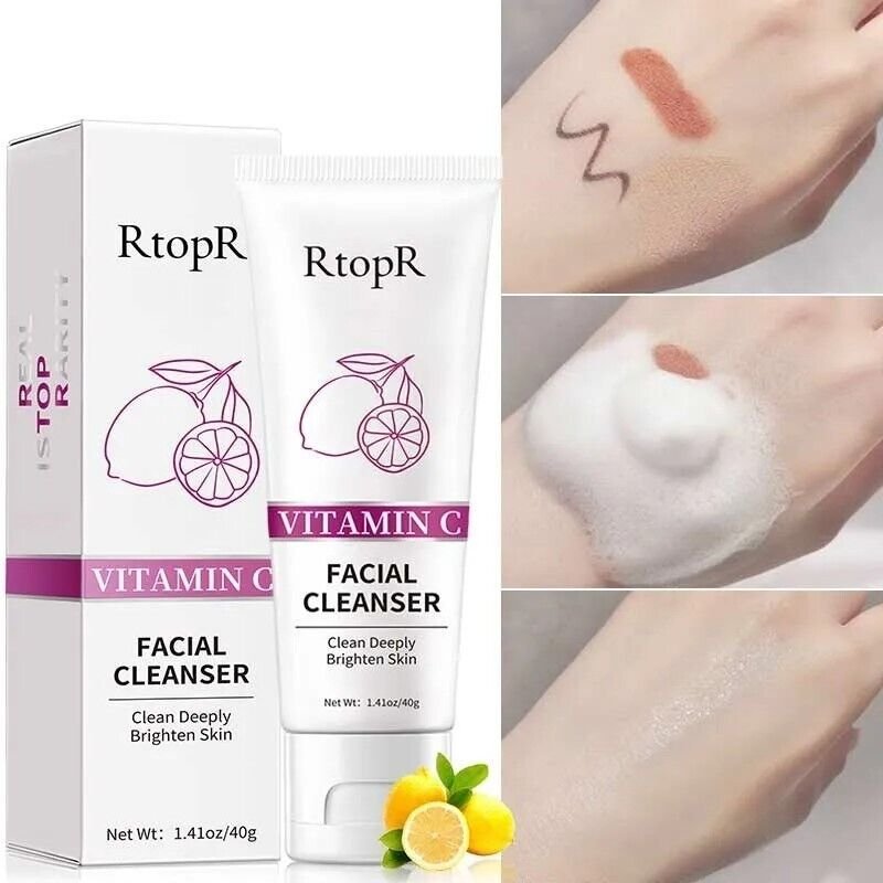 Vitamin C Facial Cleanser Clean Deeply Acne Skin Care Oil Control Makeup Remover