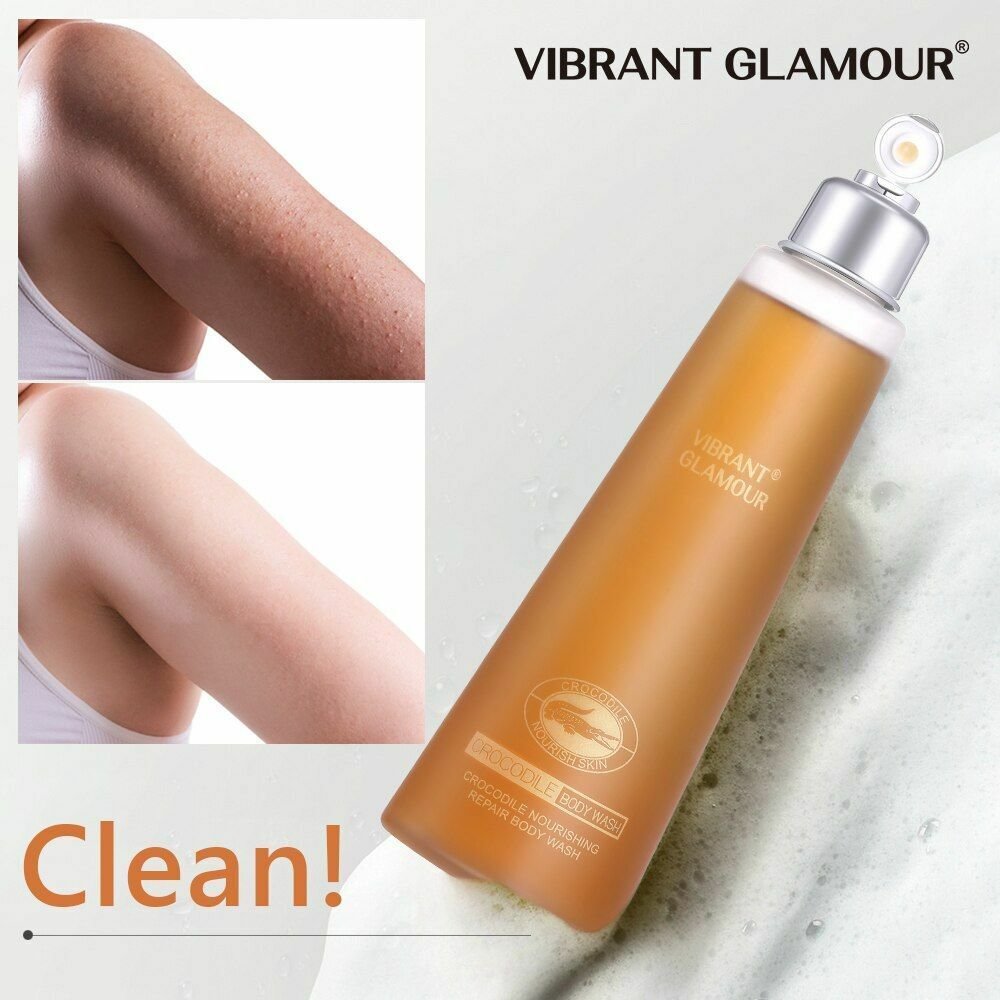 Crocodile Repair Body Shower Gel Oily Skin Reduce Acne Deep Cleansing Nourishing