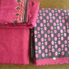T2030: Cotton Suit with Embroidery and Mirror Work
