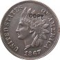 1 Pcs 1867 Indian head one cents copy coin for collection