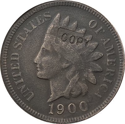 1 Pcs 1900 Indian head one cents copy coin  for collection
