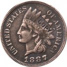 1 Pcs 18887 Indian head one cents copy coin for collection
