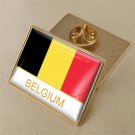 1Pcs Belgium Country Flag Brooch Lapel Pins-32x23mm