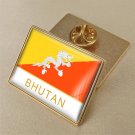 1Pcs Bhutan Country Flag Brooch Lapel Pins-32x23mm