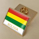 1Pcs Bolivia Country Flag Brooch Lapel Pins-32x23mm