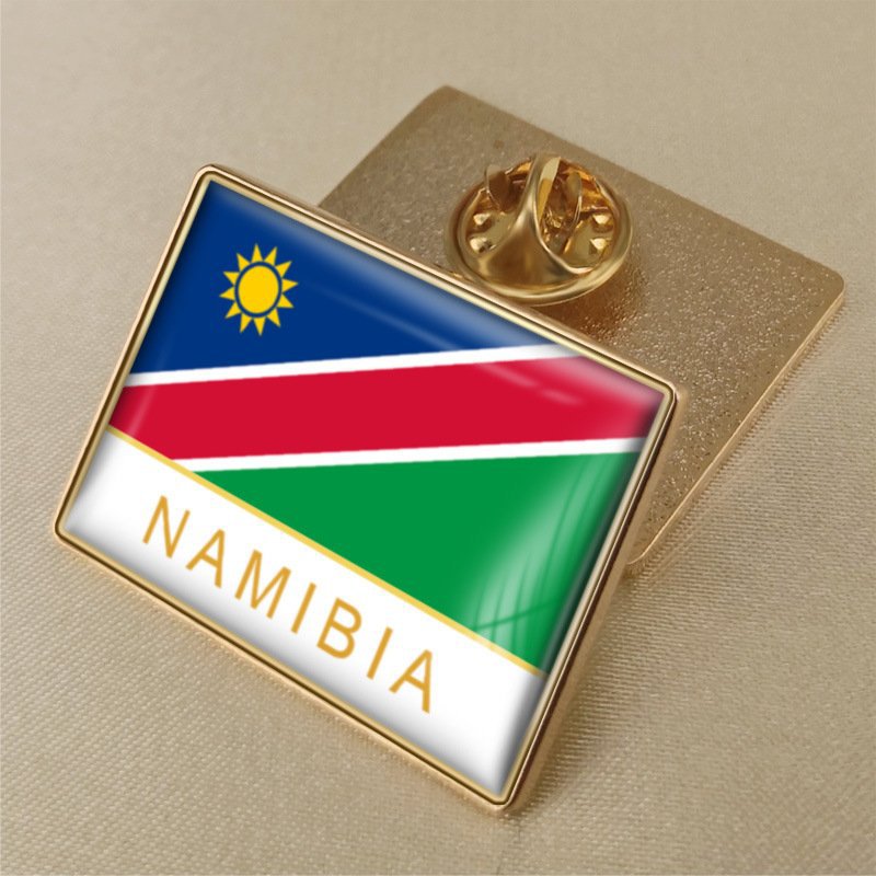 1Pcs Namibia Country Flag Brooch Lapel Pins-32x23mm