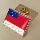 1Pcs Samoa Western Flag Brooch Lapel Pins-32x23mm