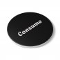 Stylish Ceramic Coaster with 'Consume' Design