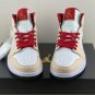 Air  1 Mid Beige White Red Shoes Sneakers