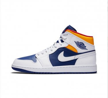 Air  1 Mid Royal Blue Laser Orange Shoes Sneakers