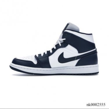 Air  1 Mid White Metallic Gold Obsidian Shoes Sneakers