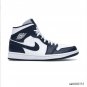 Air  1 Mid White Metallic Gold Obsidian Shoes Sneakers