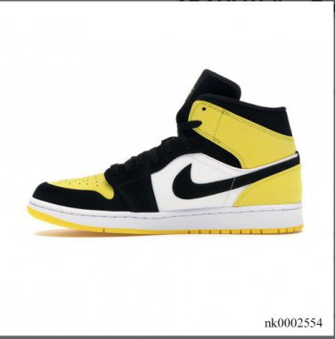 Air  1 Mid Yellow Toe Black Shoes Sneakers