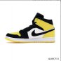 Air  1 Mid Yellow Toe Black Shoes Sneakers