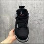 Air  4 Retro Black Canvas Shoes Sneakers