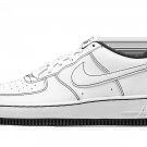2025 & 2026 Force 1 Low '07 GS Contrast Stitching - White _ Black