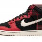 Dunk High Plaid - Black_Red