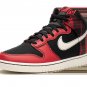 Dunk High Plaid - Black_Red