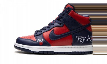 SB Dunk High Supreme - By Any Means - Navy_Red
