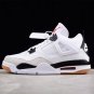 Air   4  Black White
