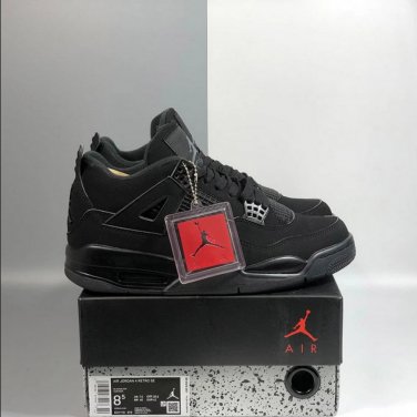 Air  4 Black Cat Black Light Graphite Sneaker