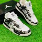 Air  4 Monogram White Black