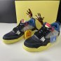 Air  4 Off NoirBrigade Blue-Dark Smoke Grey-Light Fusion Red For