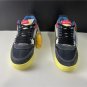 Air  4 Off NoirBrigade Blue-Dark Smoke Grey-Light Fusion Red For