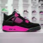 Air  4 Pink Neon Thunder In 2023  Shoes Retro Black Pink
