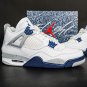 Air  4 Retro ' Midnight Navy ' Blue White Gray