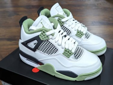 Air  4 Retro ' SEAFOAM ' Oil Green Dark Ash Grey