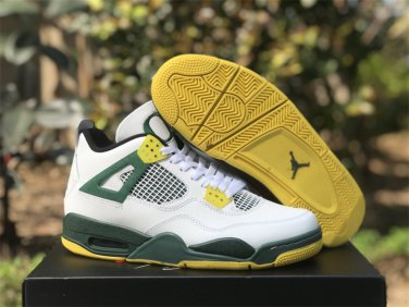 Air  4 Retro &acirc;��Oregon Duckman&acirc;�� PE WhiteGreen-Yellow