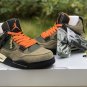 Air  4 Retro &acirc;��Undefeated&acirc;�� Green Clementine-Black-White